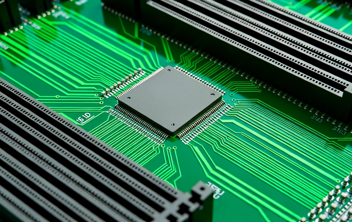 Detailed tech circuitry